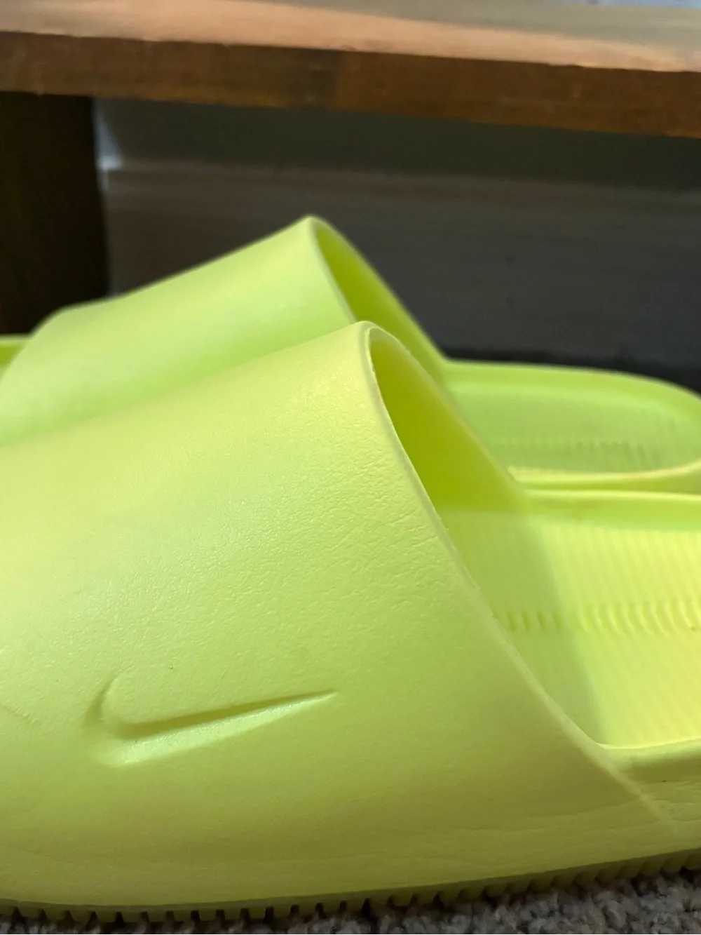 Nike  Mens 9/womens10  Neon Yellow Slide Sandals